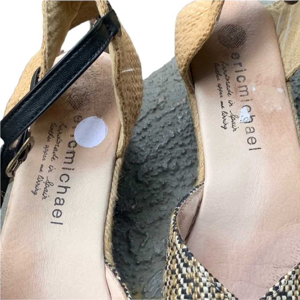 Eric Michael | Aztec boho ankle strap espadrilles size 39